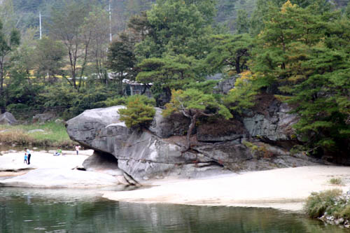 수승대 국민관광지의 명물 거북바위 